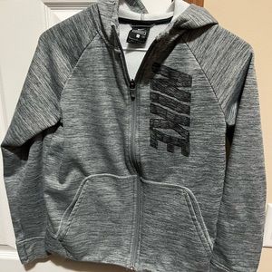 Nike Youth Large zip up hoodie, grey, great condition